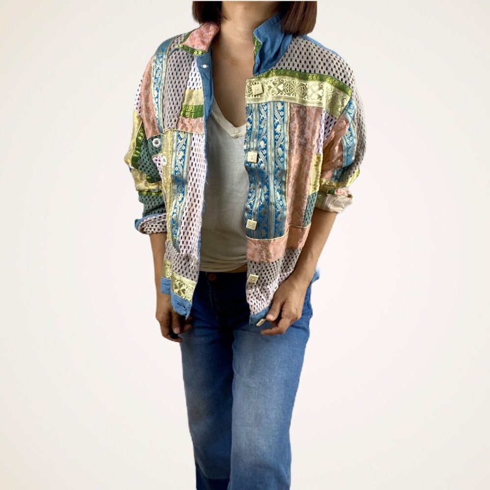 Indian Ethnic Style Patchwork Jacket